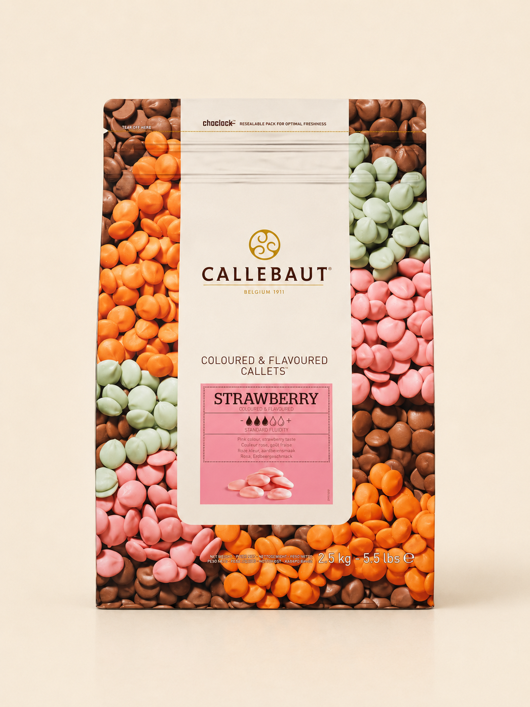 Рожевий шоколад зі смаком Полуниці, Callebaut