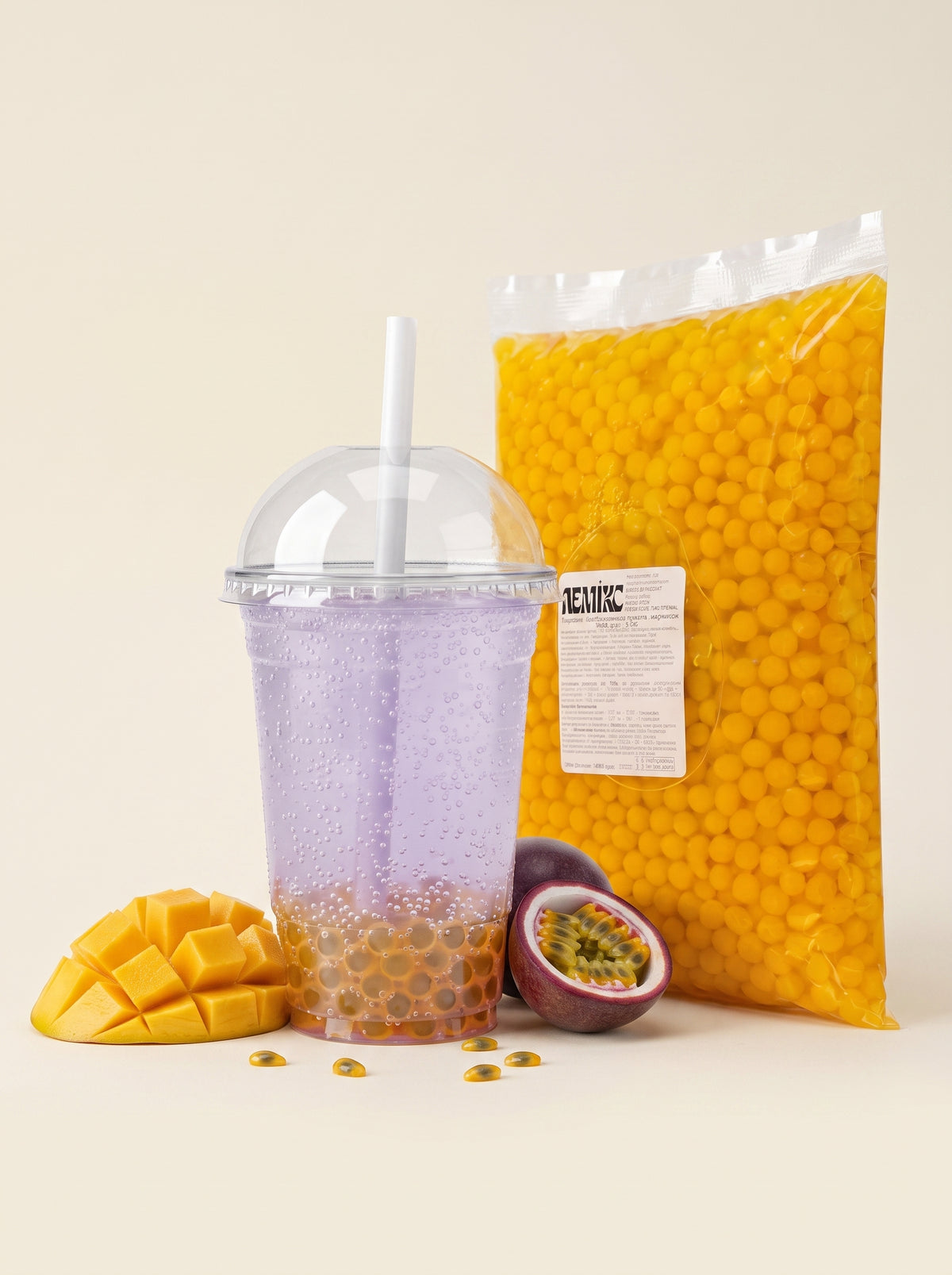 Кульки із соком Манго-маракуйя, Bubble Tea (Бабл Ті)