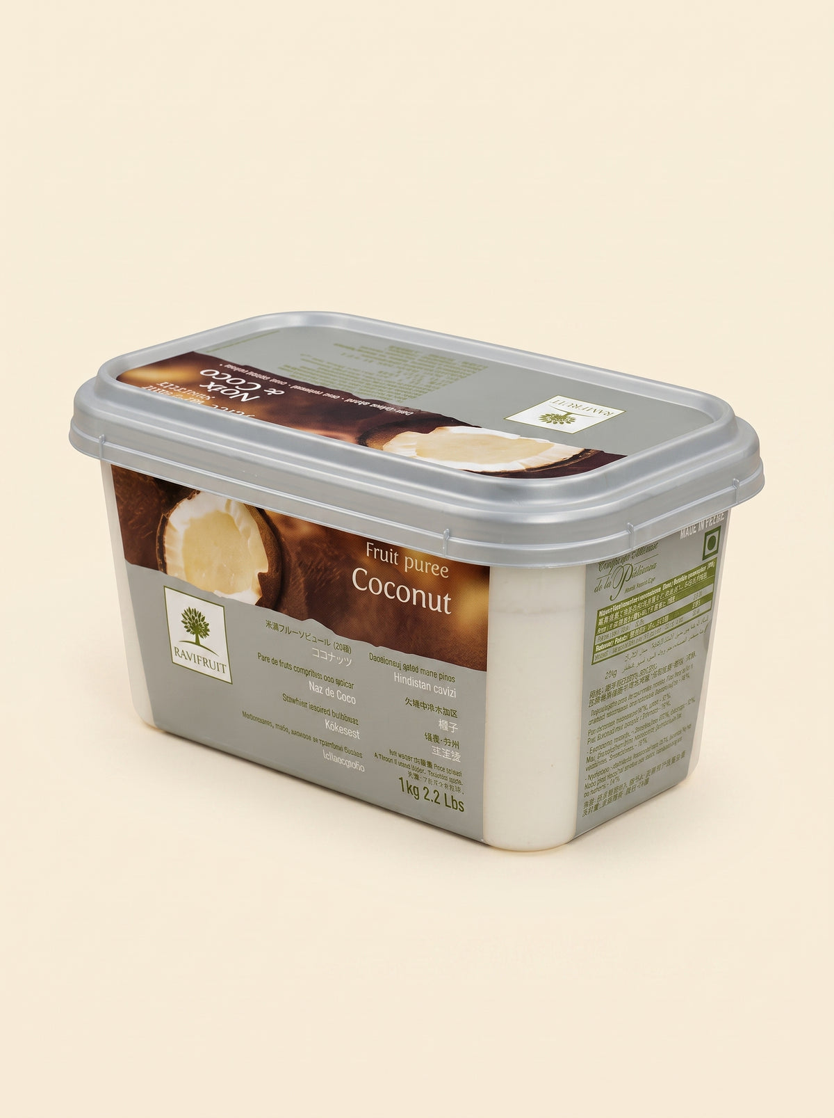 Пюре Кокос заморожене натуральне з цукром Ravifruit Франція