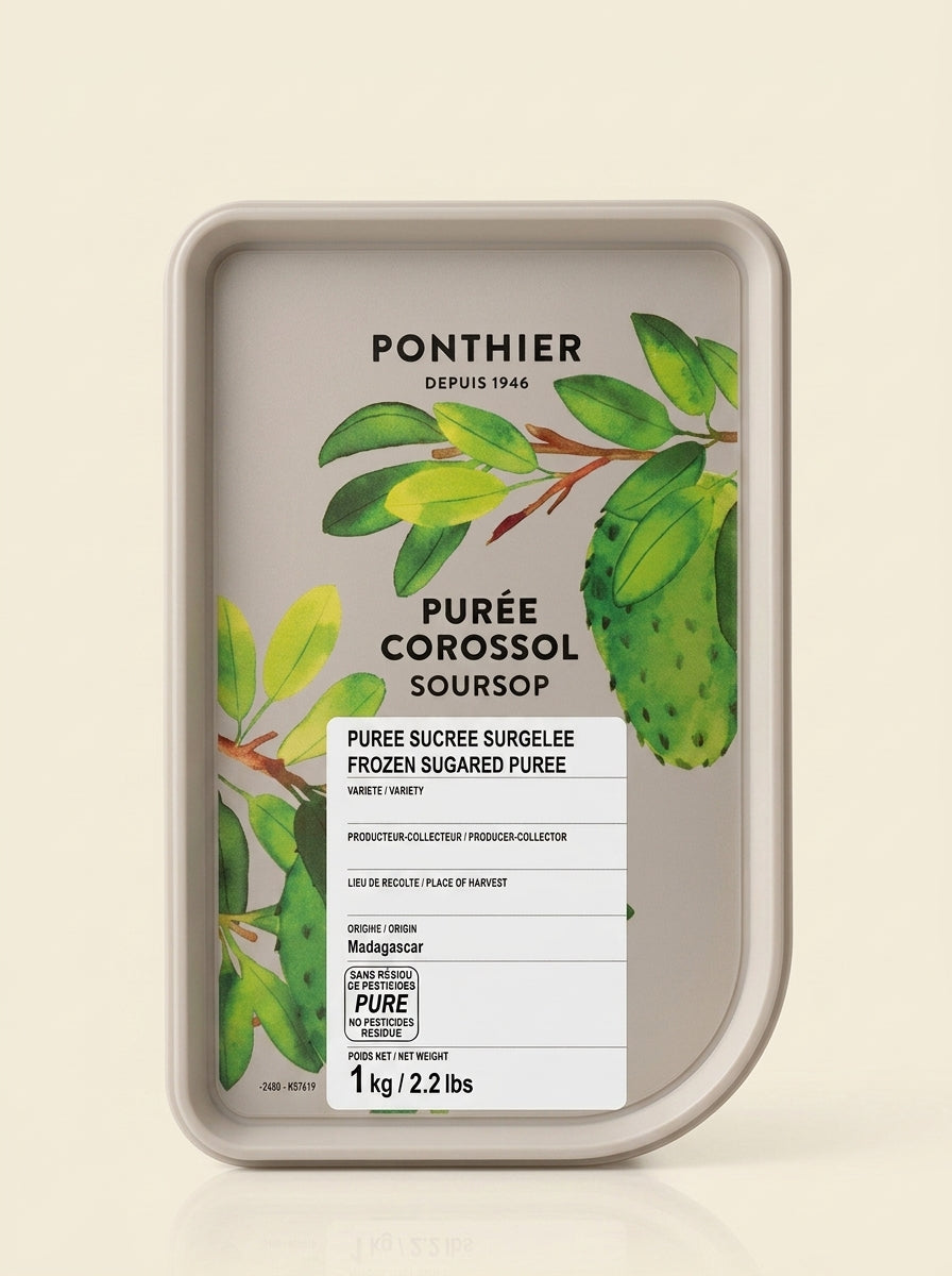 Пюре заморожене Саусепа із цукром 10%, Ponthier