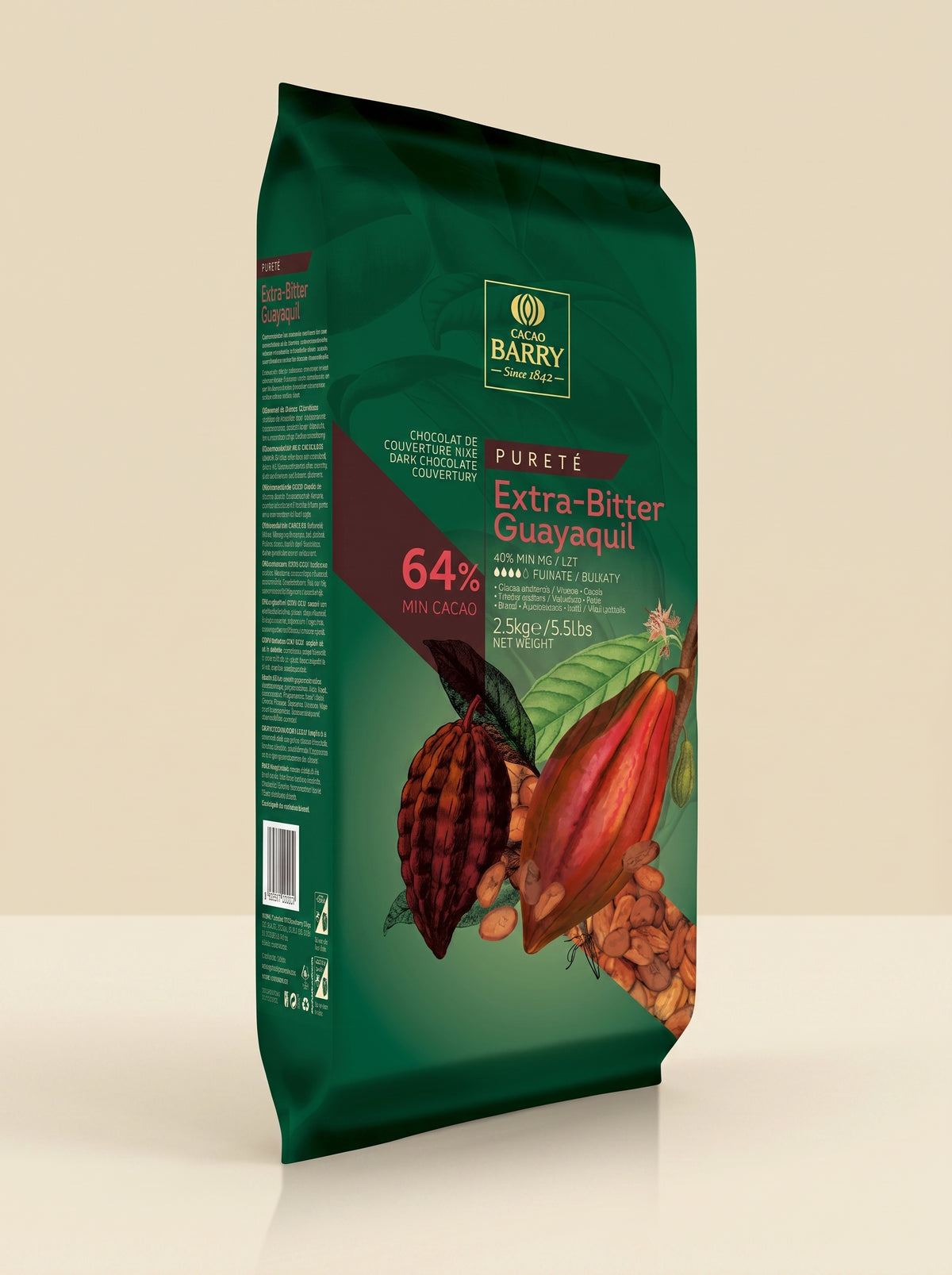 Шоколад екстра гіркий Cacao Barry 64%